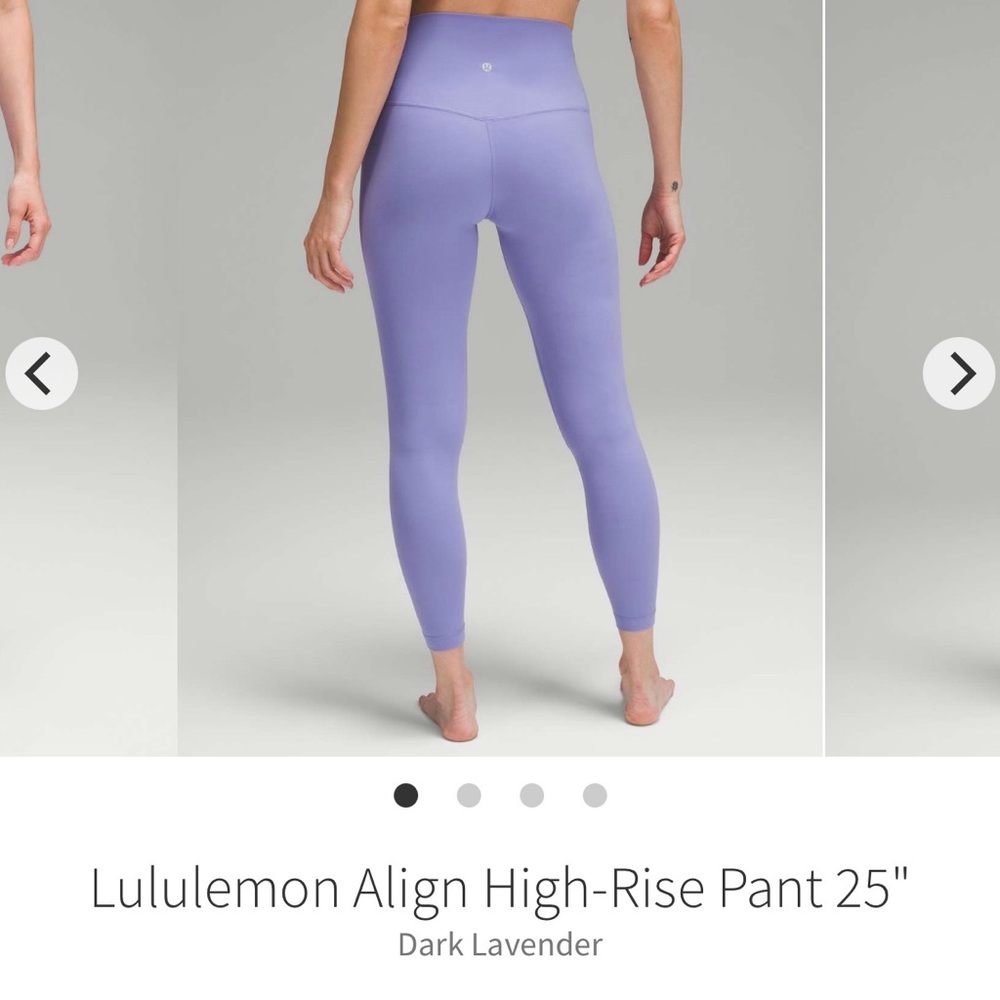 Lululemon Align High Rise Leggings ~ 8 ~ Dark Lavender ~ 25” - Picture 9 of 11